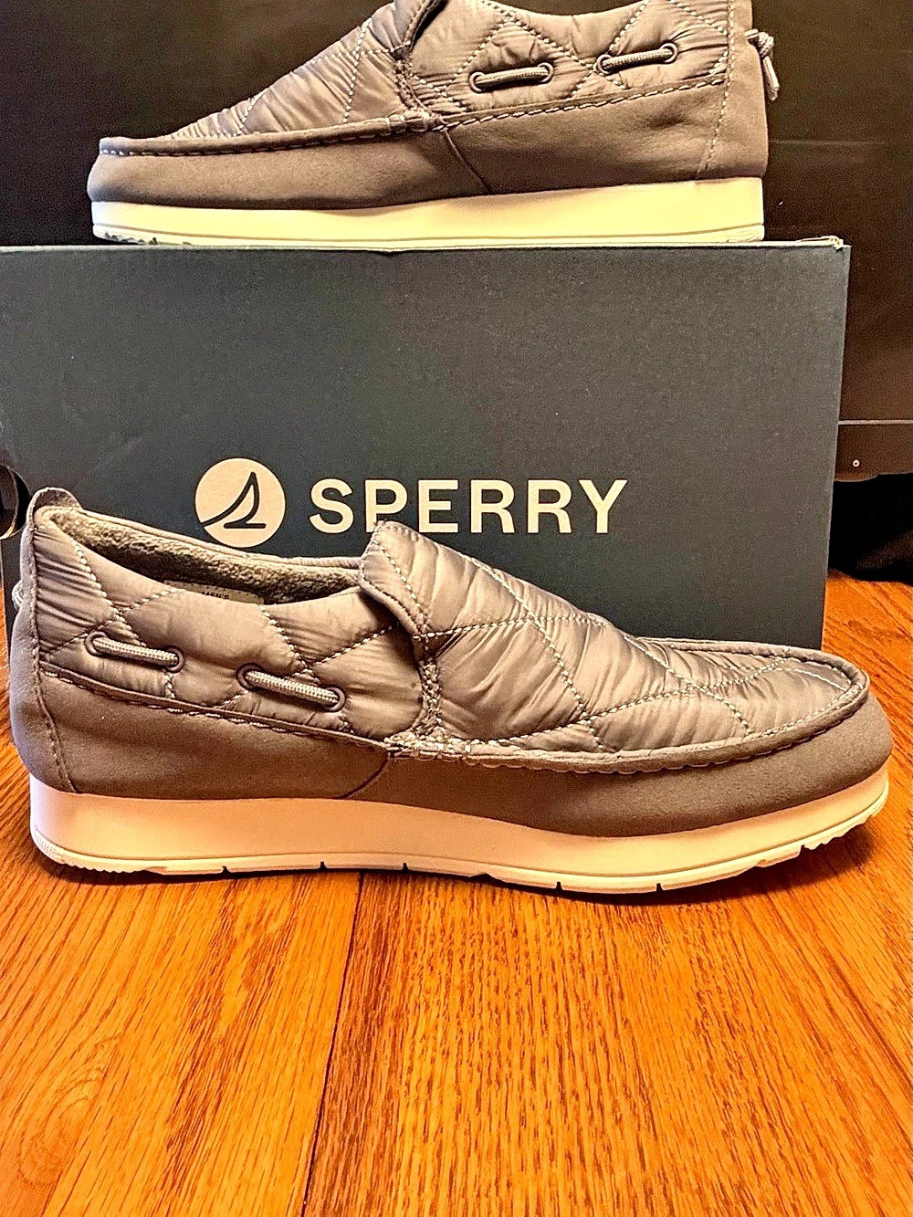 Sperry C-Sider Nylon Boat Shoes Gray US 9 M Like New